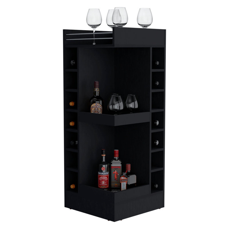 Armoire de bar Sleek & Chic, Noir