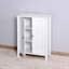 Armoire de rangement pour salle de bain avec porte double et tablette réglable