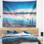 Tapisserie bord de mer et ciel lumineux-28491125