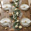 URBNLIVING Set of 12 Pcs Clear Gold Reef Charger Plates Dining Wedding Tableware Underplates Set