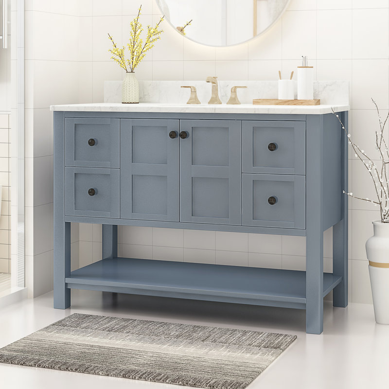 Ensemble de meuble-lavabo simple 49 po Danery, Gris