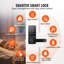 Serrure connectée, poignée de porte intelligente 5 en 1, verrou de sécurité à empreinte digitale avec application de contrôle, serrure connectée Bluetooth, serrure de porte sans clé avec poignée, serrure de porte biométrique, serrure de porte numérique à clavier pour porte d'entrée