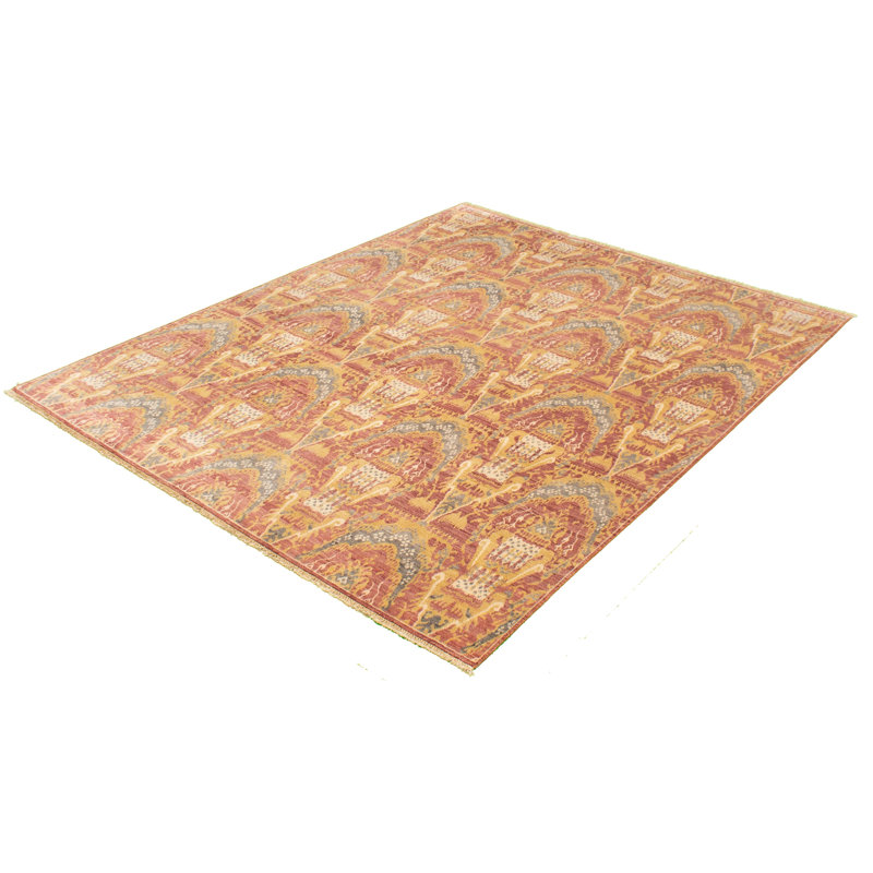Tapis unique en viscose noué à la main 8 pi x 10 pi New Age Marjorie