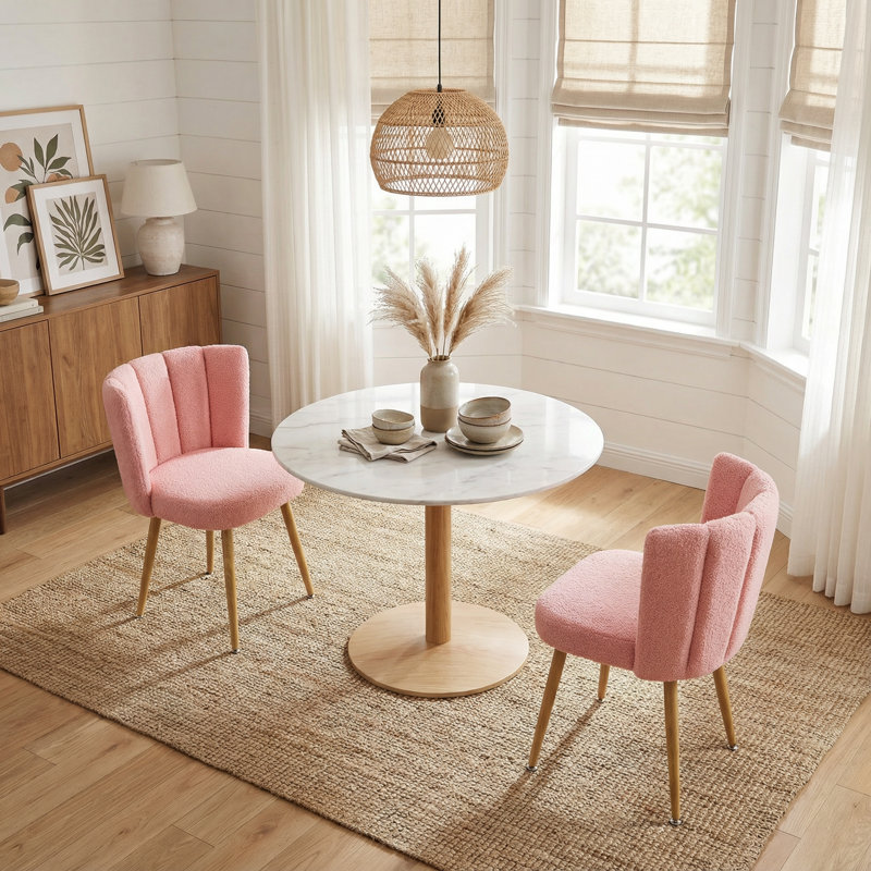 Ensemble de 2 chaises de salle à manger Modern Light, Rose clair