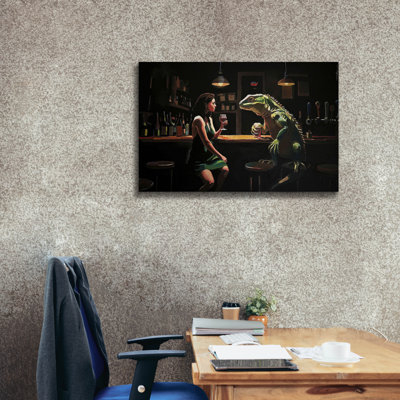  «He Was Cuter Online» par Keith Thomson, art mural sur toile, 40 po x 26 po