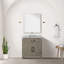 Meuble-lavabo simple avec plateau en marbre de culture-549293139