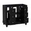 Meuble-lavabo noir 36 po, 4 tiroirs et 1 porte, noir