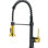 Contemporary Black And Gold Kitchen Faucet With Pull Down - Improves Appearance Function Of Your Sink Finish Adds A Chic Functional Element To