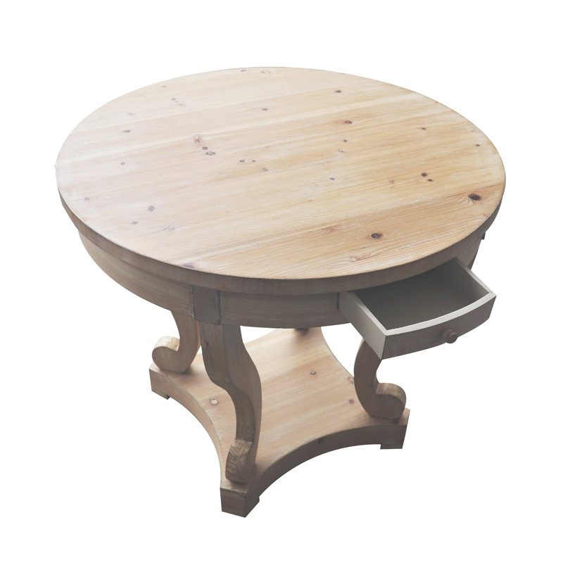 Table basse de petite taille, style, pieds courbés, finition en bois naturel, 2 tiroirs de rangement, avec placage de sapin, pour la taille de la salle à manger, aspect vieilli, bois, fabrication