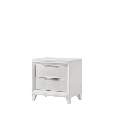 Mobilier de chambre à coucher contemporain à 2 tiroirs avec table de chevet et rangement