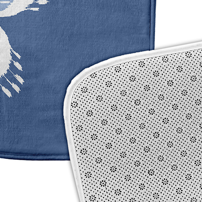 Microfiber Non-Slip Bath Mat, 17" W x 24" L, Blue
