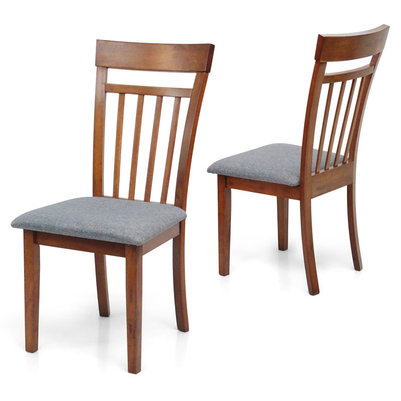 18'' H Upholstered Side Chair, 2, Medium Brown