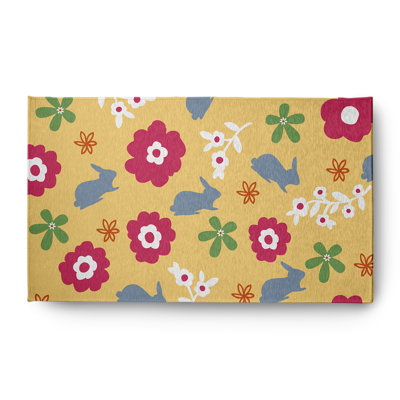 Angiolo Chenille Floral Indoor Rug