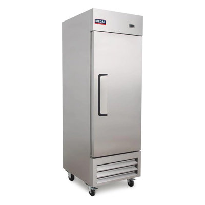 Medal Equipment 27" Commercial Reach-in Freezer | 1 Solid Stainless Steel Door 23 Cu.ft. | -10°f Deep Freeze 1/2 Hp Energy Star Etl R290 5-year Compressor Warranty