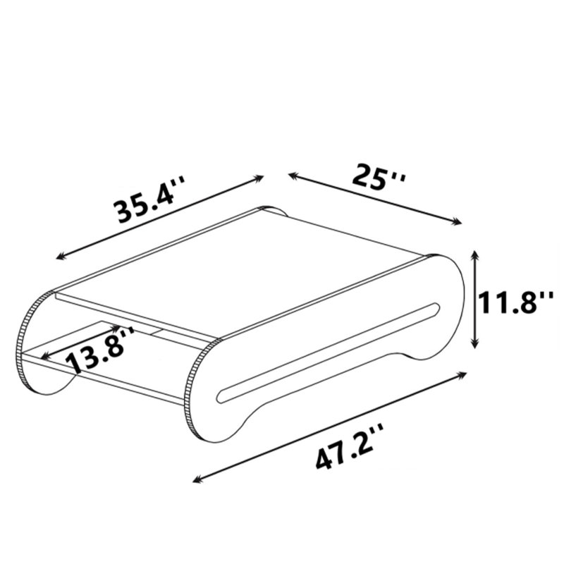 Table basse avec rangement Bianna