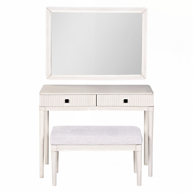 Modern Makeup Table Set with Stool