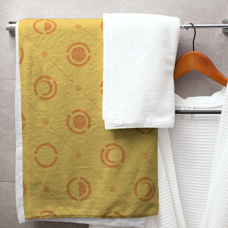 Skeffingt Bath Towel, Orange/Light Yellow