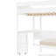 Lit mezzanine double avec bureau pivotant, canapé et lumières DEL-1973165928