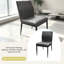 Chaise de salle à manger moderne et minimaliste en similicuir gris avec pattes en métal