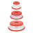 Tovolo Collapsible Microwave Cover Set of 3 Small Medium Large Vented Silicone, Candy Apple-61070207