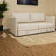 Canapé d'angle avec rangement, canapé compact moderne en tissu beige pour la maison