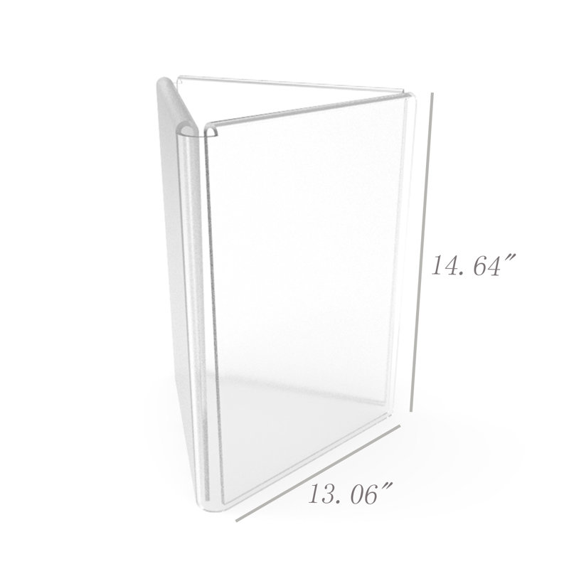 4 x 6" Clear Picture Frame Acrylic Photo Frame Frame Sign Holder 3-Sided