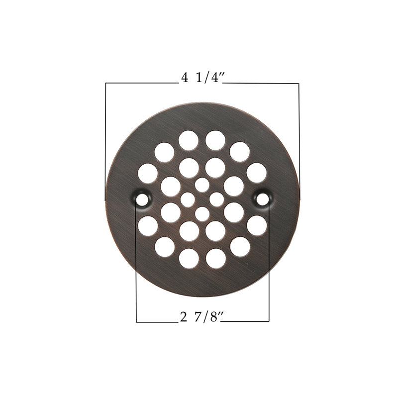4.25" Round Shower Drain Cover in Oil Rubbed Bronze