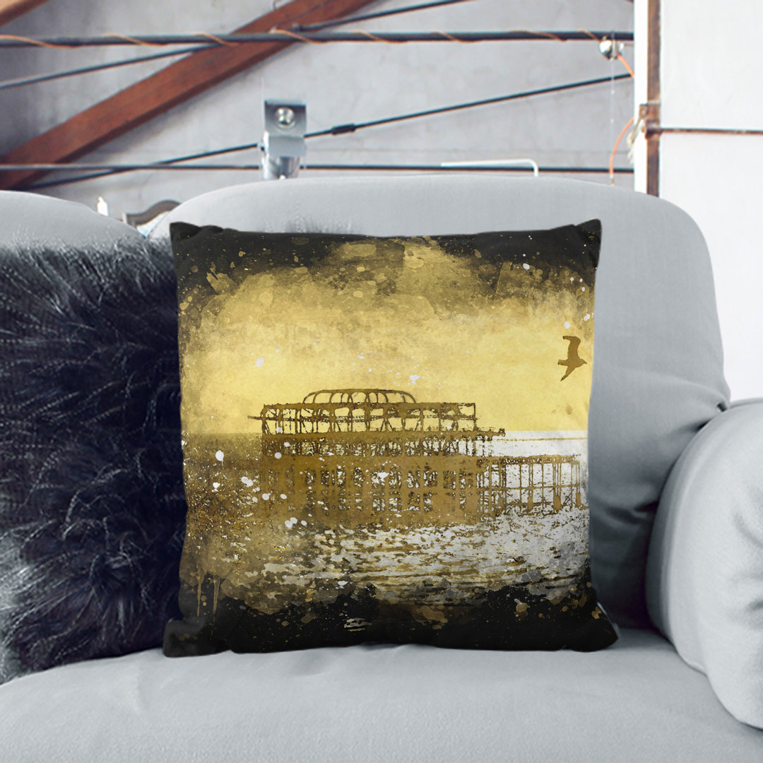 Brighton West Pier at Sunset Scatter Cushion