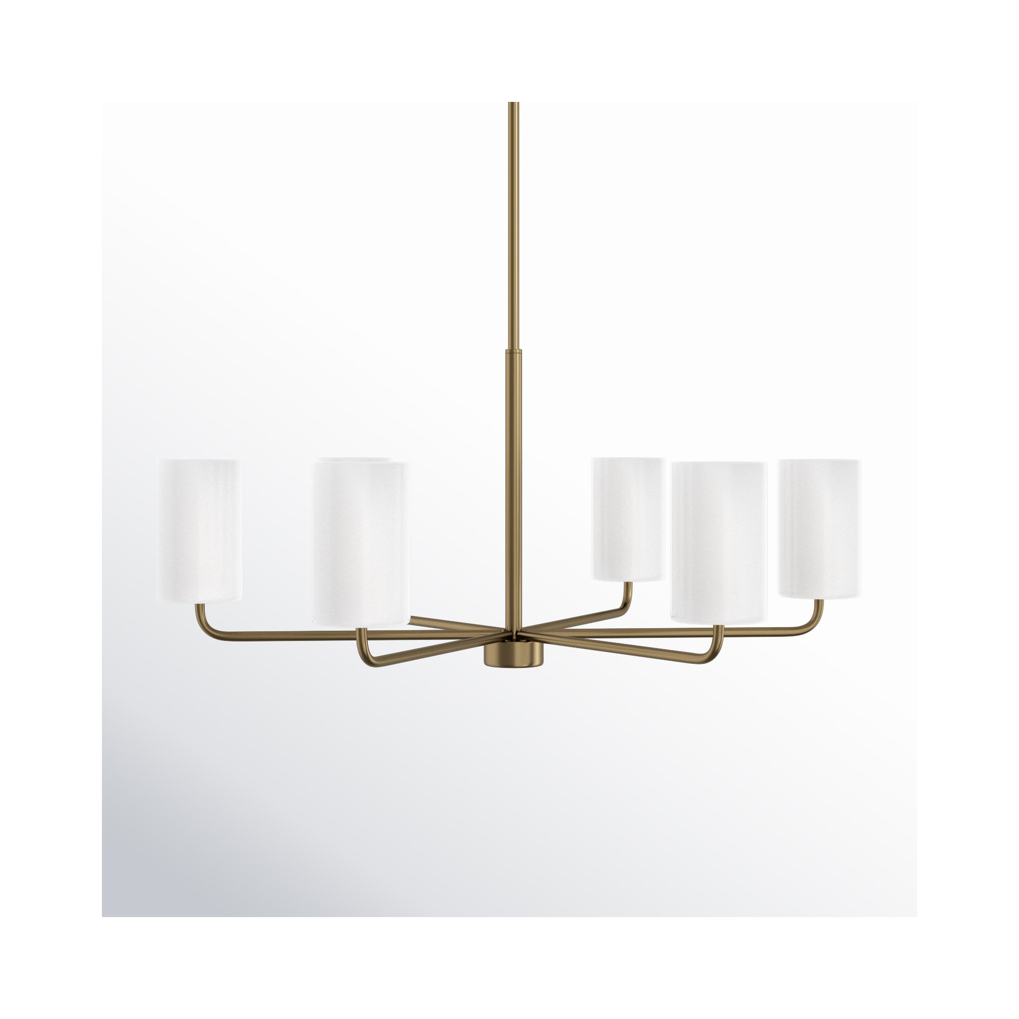 6 - Light Metal Dimmable Shaded / Spider Chandelier, No, Gold