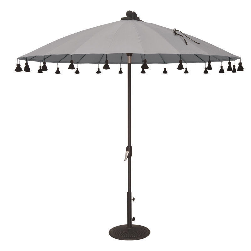 Parasol de marché 8 pi Schaeffer, Argent coulé Sunbrella®