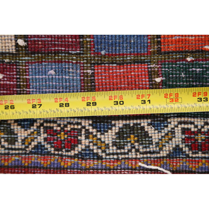One-of-a-Kind 3'4" X 4'9" New Age Wool Area Rug in Multicolor