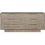 Commode double en bois massif à 6 tiroirs 75 po Bowers