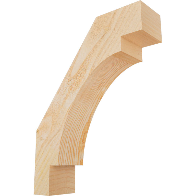 Merced Knee Brace, Douglas Fir, Rough Sawn, 18" H x 4" W x 14" D