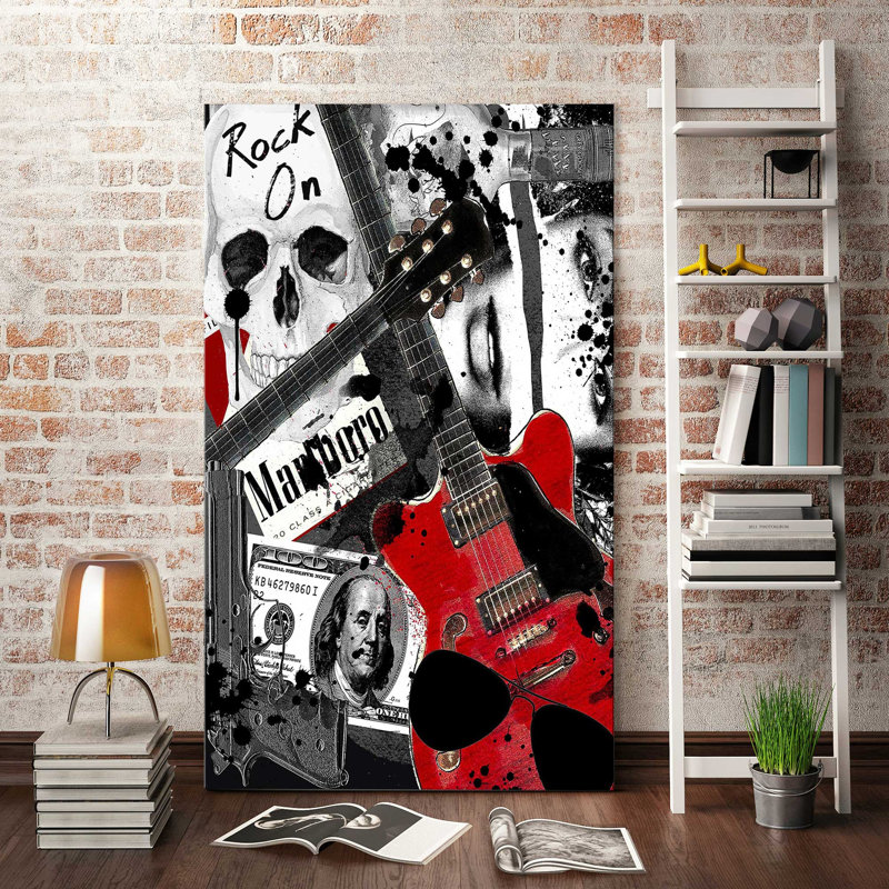 Rock On With Love (Vertical) par By Jodi - impression, Toile tendue, H 40 po x l 24 po x P 1,5 po