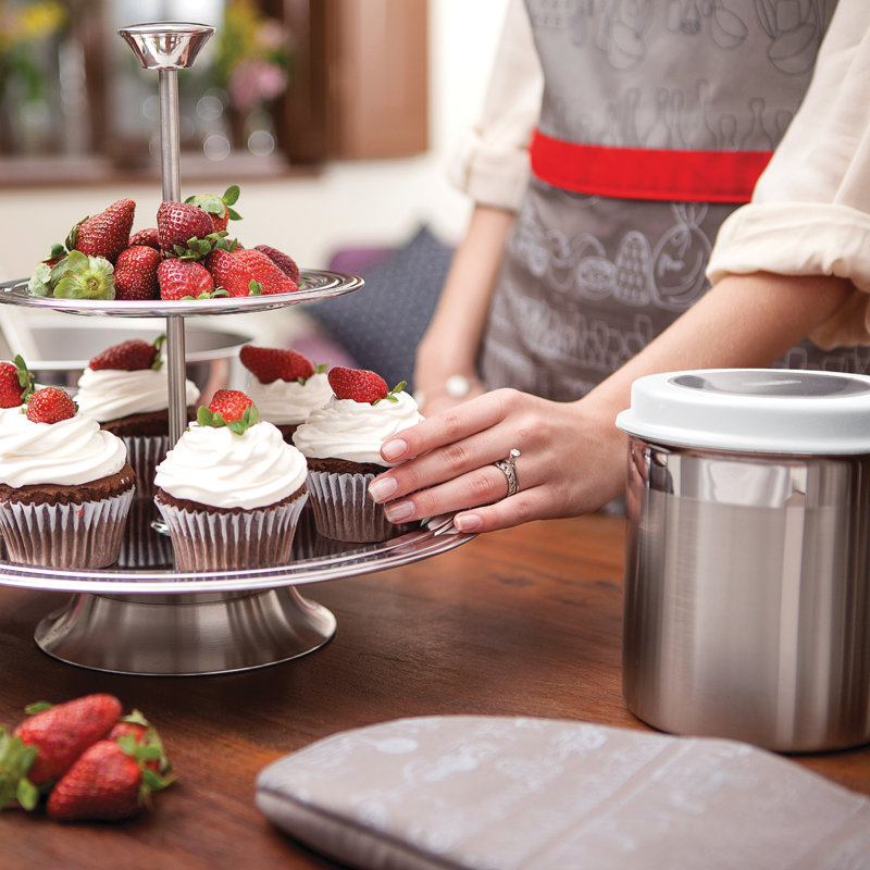 4 Piece Kitchen Canister Set, White