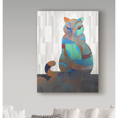 Grogan 'Cats Meow' Print on Wrapped Canvas