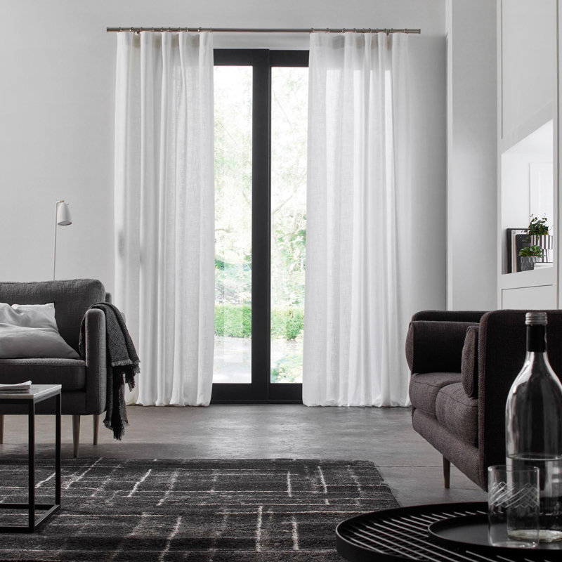 Bellavista Semi Sheer Door Curtain Single Panel, 350 W x 280 D cm