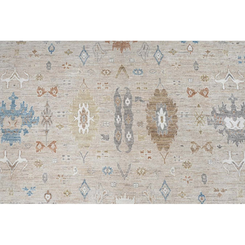 Oushak Collection, Transitional One-of-a-Kind Rectangle 8'1" X 9'11" Hand Knotted Area Rug
