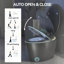 Toilette intelligente avec bidet, pile de secours, couvercle à ouverture / fermeture automatique, siège chauffant, eau chaude instantanée, chasse d'eau avec capteur de pied, télécommande, affichage à DEL, gris-121699886