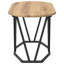 Coffee Table Engineered Wood and Metal Living Room Oval Modern Textured-740026054-740026057