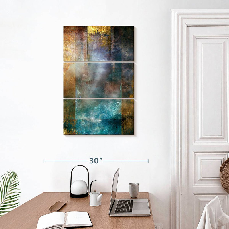 Avery abstrait ailleurs, H 32 po x l 20 po