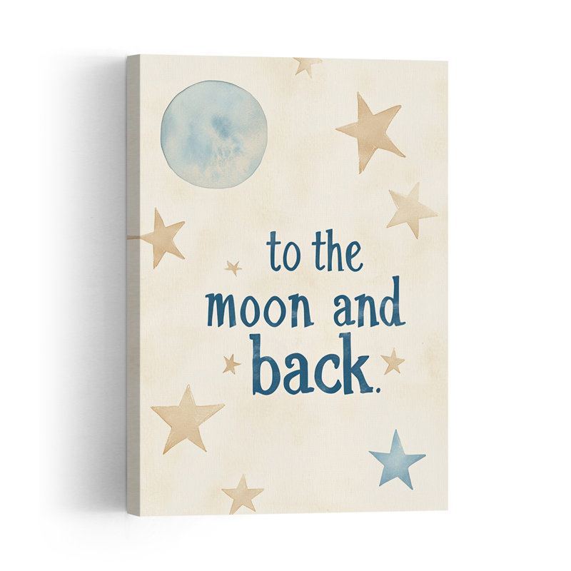 Lunar Love Journey Dreamy Peaceful Whimsical Landscape Nature Wall Art Print 1 Piece Wrapped Canvas Wall Art
