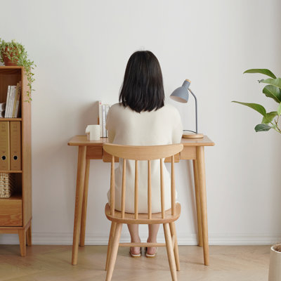 100% bois massif bois naturel Bureau d'ordinateur Bureau d'étude Bureau d'ordinateur Bureau Bureau Coiffeuse Mince Bois massif avec tiroir Simple travail à domicile Largeur 100 cm Profondeur 50 cm