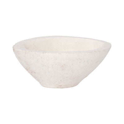 Modern Tapered Terracotta Decorative Bowl for Home Decor - Stylish Textured Accent Bowl for Console Table or Kitchen Counter - 10"