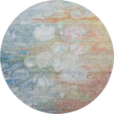 Premium Machine Washable Prisco Coral Rug