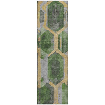 Premium Machine Washable Varroville AMF1722 Geometric Rug