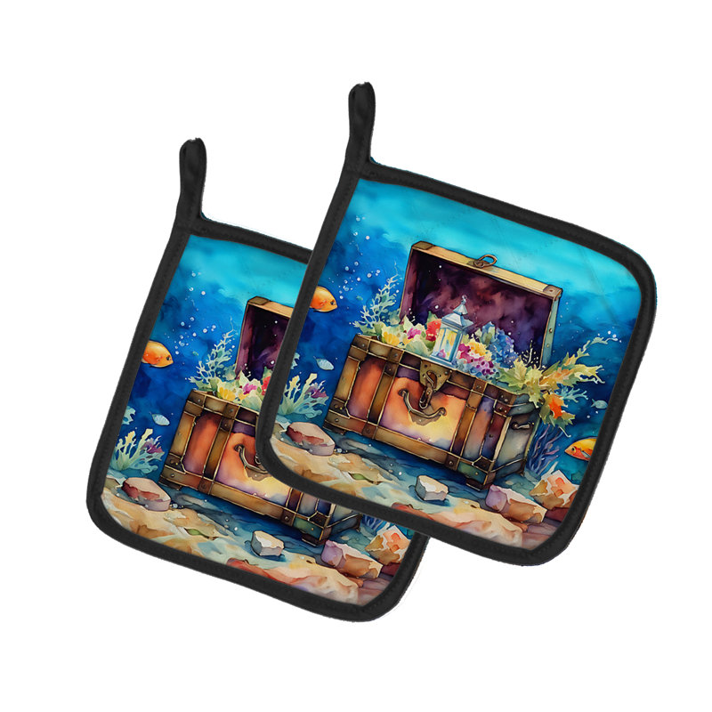 Caroline's Treasures Nautical Collection Polyester Potholder Set