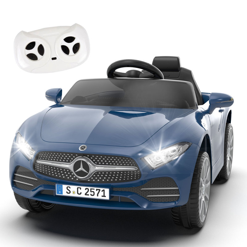 Voiture électrique 12 V pour enfants avec télécommande, Power Wheels pour filles et garçons, Blue