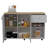 Victoria Movible Kitchen Island with Casters, Six Interior Shelves, One Drawer and Cabinet-1865537146
