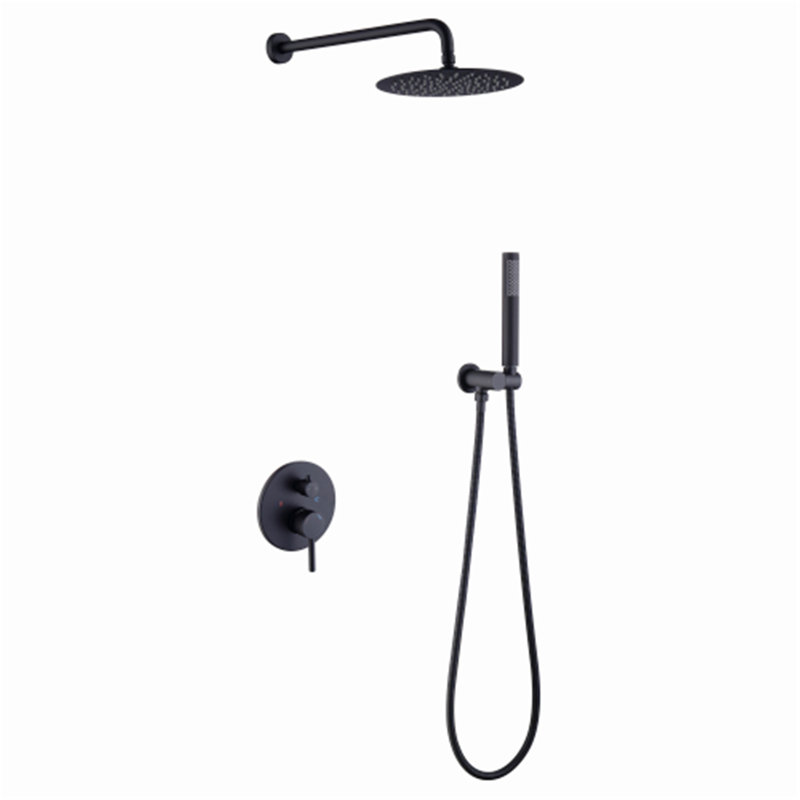 Complete Shower System, Matt Black